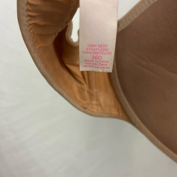 Victoria's Secret Very Sexy Strapless Bra 36D Beige With Straps - Picture 7 of 7